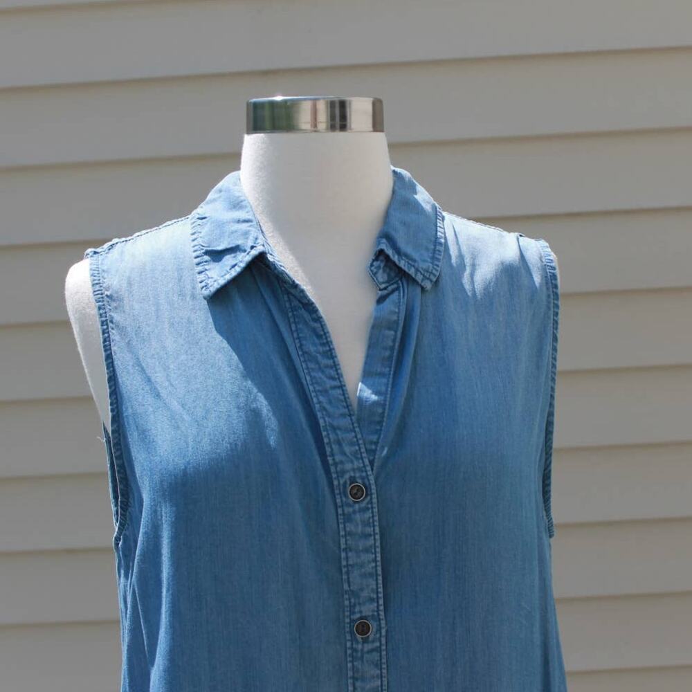 Beach Lunch Lounge Women's Tank Top Button Down Lyocell Size M (tag missing) - Picture 2 of 10